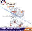 Four Wheels Grocery Store Shopping Carts Trolley Steel Material Unfolded