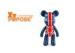 UK Flag POPOBE Plastic Custom Bear Personalized Gifts for Office Decoration