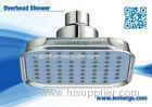 Eco Luxurious Blue 100mm Overhead Shower Head Ceiling Rainfall For Hotel , Home