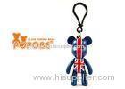 Customised Cute PVC POPOBE Bear Key Chain Rings For Girl Decorative Bag 3" / 8.2CM