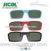 ABS Frame Circular Polarized Clip On 3D Glasses For TV / Cinema 13.3* 3.7 mm
