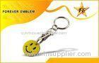 Smile Face Coin Or Customized Logo Supermarket Trolley Coin With Key Holder