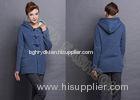 Blue Womens Wool Sweaters / Ladies Cardigan Sweaters with Pockets and Buttons