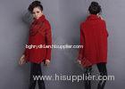 Red Long chunky turtleneck sweaters for women , Winter Cable Knit Sweater in XS L XL XXL Size