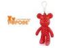 Valentine's Day Gift Red Plastic POPOBE Bear 5&quot; Bear Personalized Key Chains