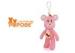 Wedding Gifts 5 Inch Plastic POPOBE Pink Bear / Promotional Key Chain