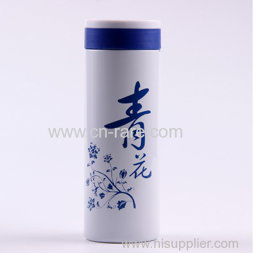 The blue and white porcelain cup printing