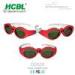 Lovely Red Round Frame USB Recharable Active Shutter 3D Glasses For Children