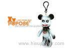 Brand Promotion Item Vinyl POPOBE Bear Keychain , Plastic Key Chain Rings