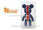 3-Inch / 8.2CM PVC Cute Bear Toys UK Flag Design Decorative Collection