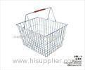 Durable Mesh Handing Metal Shopping Basket With Double Handles 400x300x220mm