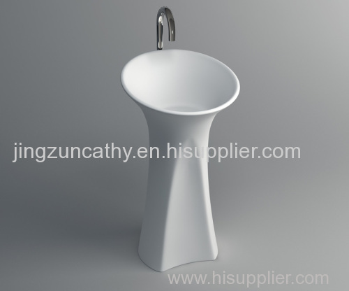 Freestanding Composite Resin Artificial Stone Basin