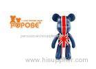 UK Flag POPOBE Plastic Custom Bear Personalized Gifts for Office Decoration