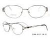 Large Oval Shape Lady Metal Optical Frames With Flex Temples , Gold / Gun