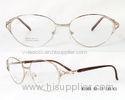 Gold / Purple Ladies Metal Optical Frames Of Large Size Eyeglasses Frame