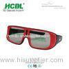 Foldable Red Circular Polarized 3D Glasses For 4DX Movie With PE Frame 0.26~ 0.mm Filter Lens
