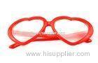 Red Frame Plastic Diffraction Glasses For Night Club , Dance Event