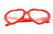 Red Frame Plastic Diffraction Glasses For Night Club , Dance Event