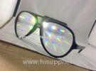 Popular Style Plastic Diffraction Glasses , Rainbow Laser Glasses