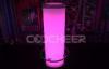 Stainless Glasses Top cocktail led table in cylinder shape 20 Kinds Color Change