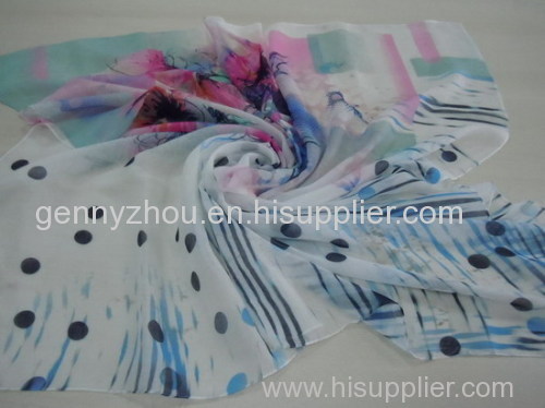 100% viscose digital printed scarf