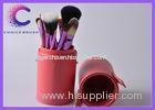 Cosmetic 12 pcs makeup brush set with leather bucket , leather box