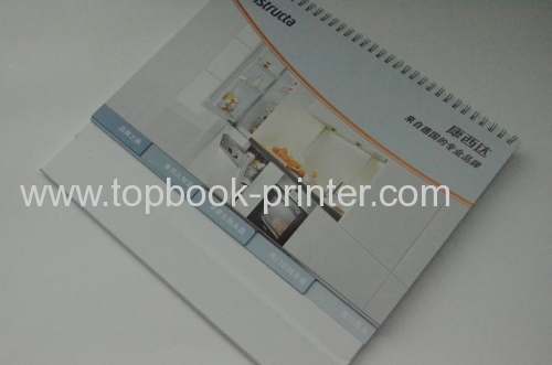 FSC cotton paper plastic coil spiral binding calendar printing on demands