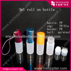 SRS 3ml 5ml 7ml 8ml plastic roll on bottle with hook