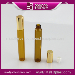 SRS 10ml glass bottle with roll on for essential oil with glass ball