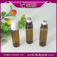 SRS 10ml glass bottle with roll on for essential oil with glass ball