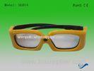 Yellow Frame DLP Link 3D Glasses Active Shutter Eco Friendly Rohs CE