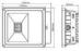 20W Energy Saving New Cooling Fin IP65, 2000 LM, 2700K - 6500K Led Flood Lighting Fixtures