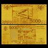 Gold Art And Craft 5000 Rouble Russian 24K Coloured Polymer Gold Banknote