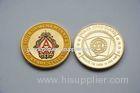 Engrave Laser Fake Golden Commemorative Coins with Aluminium Stainlesss steel