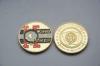 Poker chip card guard gold Commemorative Coins with silk screen , offset printing