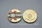 Poker chip card guard gold Commemorative Coins with silk screen , offset printing