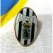 Safty pin design Cutomized football club badge with Fake Golden Plating