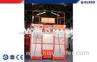 CE ISO approved Red double Cage Construction tower Hoist with trolley