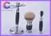 Black ebony shaving brush set with Mach 3 razor , silvertip brush and stand