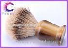 Personal vintage shaving brush , silvertip badger shave brush horn color