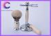Mens shaving brush set ivory handle mach 3 razor and two band badger brush