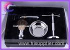 Metal handle black badger shaving brush and bowl set for mens gifts