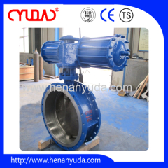 Large dimension pneumatic butterfly valve