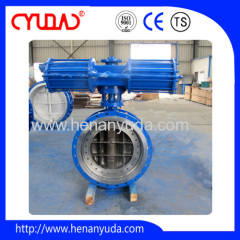 Flange type pneumatic actuator control butterfly valve