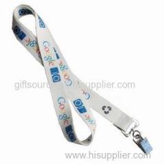 Eco neck strap custom lanyards with metal clip