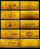 24k Gold Engrave Banknote , Full SET gold plated 100 Dollar Bill