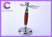 Double edge Shaving Brush And Razor Stand with chrome real bruma rosewood handle