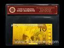 EURO 10 Gold Foil Banknotes 24k Gold With PVC Holder And COA Certificate