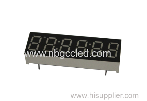 0.36" 6 digit 7 segment LED display bright red color