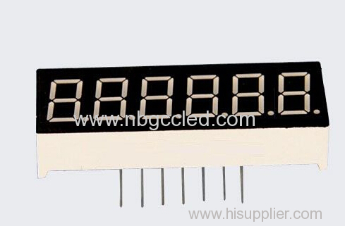 Seven segment led display black surface 0.5 inch red color 6 digit led display for different uses